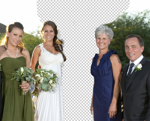 wedding photo edited in Photoshop